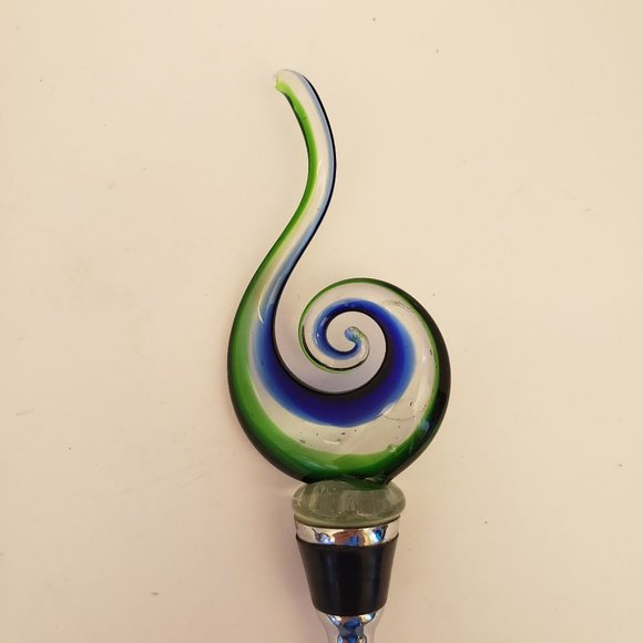 Art Glass Wine Bottle Stopper - Picture 2 of 5